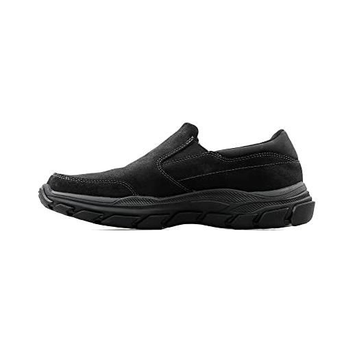 Skechers relaxed fit respected calum, sneaker infilare uomo, black, 41 eu