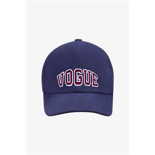 VOGUE Collection cappellino vogue editions blu con patch logo college rosso