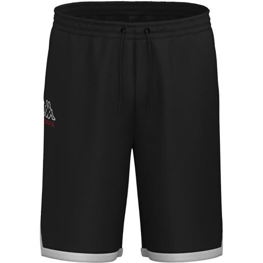 Pantaloncini shorts uomo kappa logo ele nero cotone 371c2iw-a04