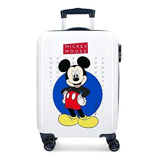 Disney enjoy the day valigia da cabina per bambini, 55 cm, bianco