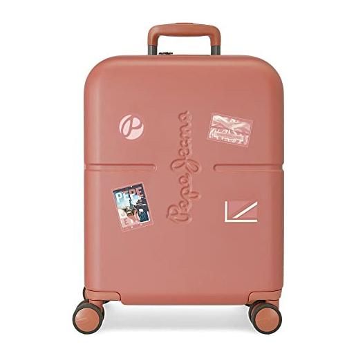 Pepe Jeans chest valigia da cabina, 40 x 55 x 20 cm, rosso, 40x55x20 cms, valigia da cabina