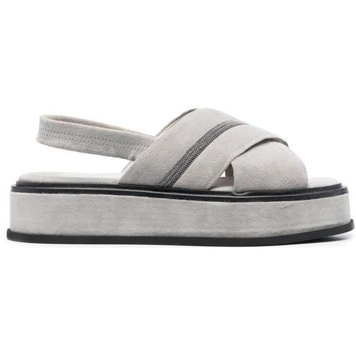 Fabiana Filippi sandali a punta aperta chunky 45mm - grigio
