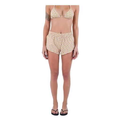 Hurley city block swim short costume da bagno da donna, sweet cream, m