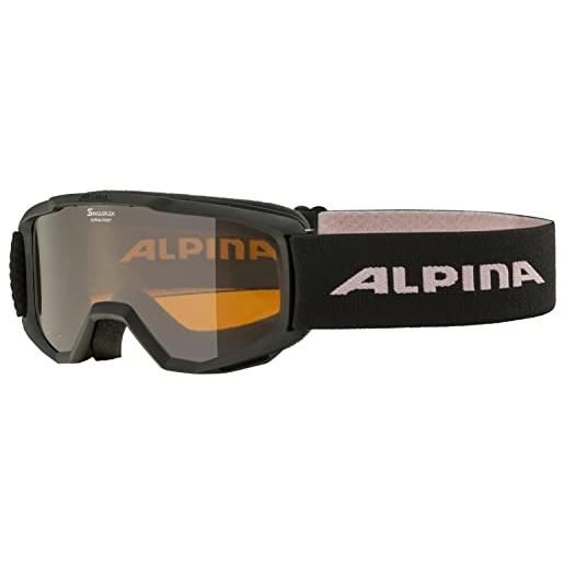 ALPINA piney, occhiali da sci unisex-bambini, black-rose, one size