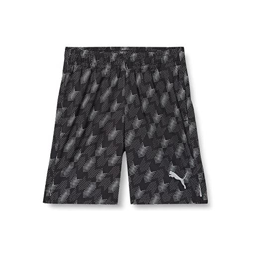 PUMA active sports woven aop shorts b, pantaloncini in tessuto bambino, black, 152