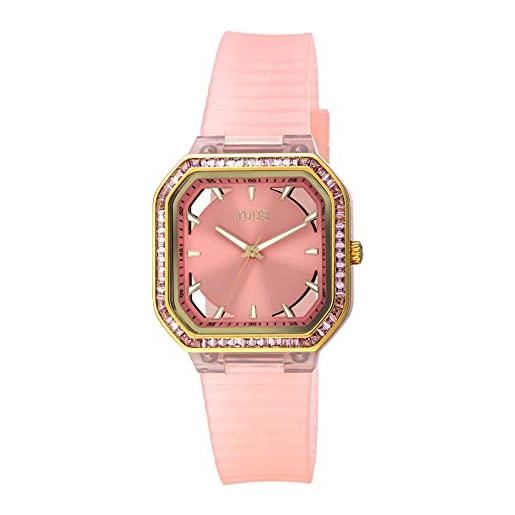 TOUS orologio analogico in acciaio ipg color oro rosa con zirconi cubici gleam fresh