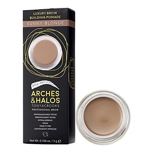 Arches & Halos pomata per infoltire sopracciglia lusso - crema gel tinta - riempire, modellare e definire - cosmetico vegano e senza crudeltà - biondo solare - 3 g