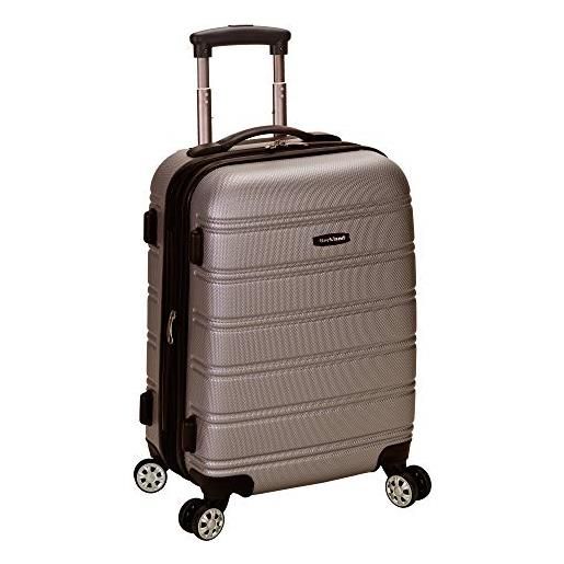 Rockland bagagli melbourne - bagagli espandibili in abs, 50 cm, taglia unica, colore: argento