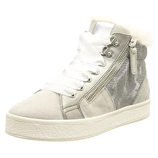 Geox d leelu' c, sneakers donna, grigio (dk grey/lt grey), 38 eu