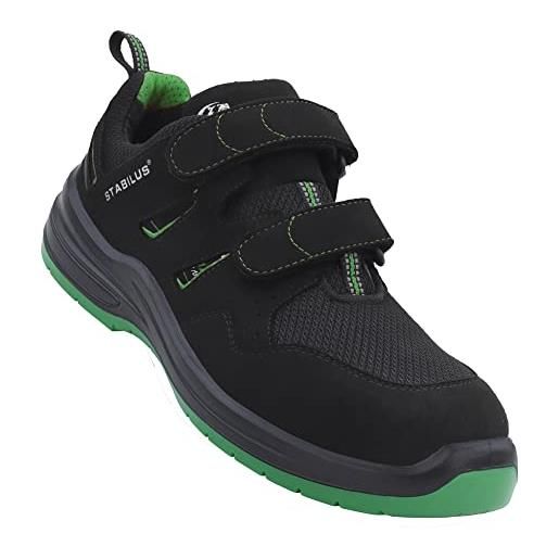 Stabilus cody air green s1pl, scarpe per lavori industriali unisex-adulto, nero/verde, 40 eu