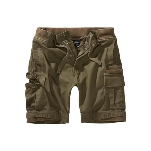 Brandit packham vintage shorts pantaloncini, nero, l uomo