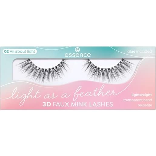 Essence occhi ciglia light as a feather 3d faux mink lashes 02 all about light
