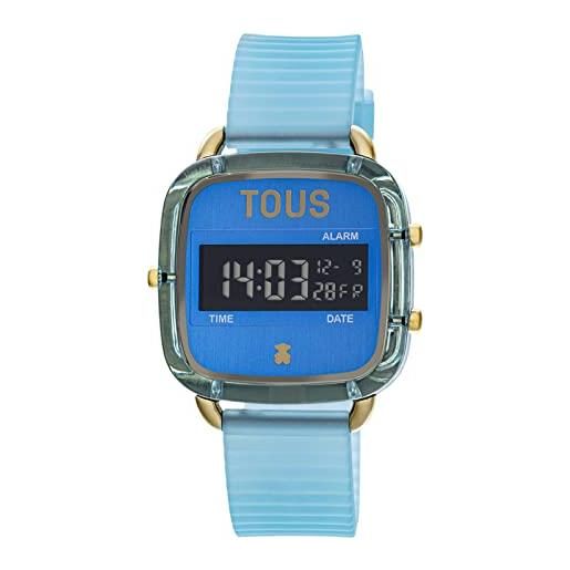 TOUS orologio digitale in policarbonato blu con cinturino in silicone d-logo fresh