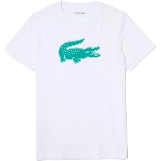 Lacoste maglietta Lacoste sport bianca logo verde