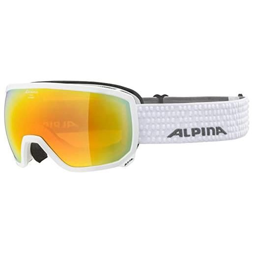 ALPINA scarabeo hm, occhiali da sci women's, white, one size