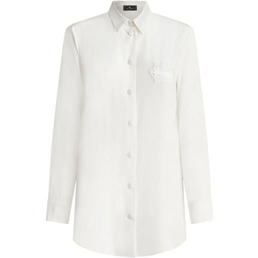 ETRO camicia con applicazione pegaso - bianco