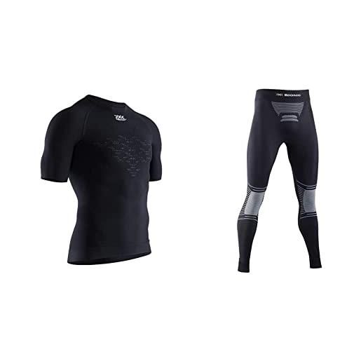 X-Bionic energizer 4.0 maglia compressione manica corta & strato base pantaloni funzionali uomo opal nero/arctic bianco, m