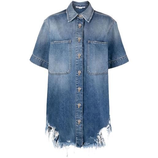 Stella McCartney camicia denim a maniche corte - blu