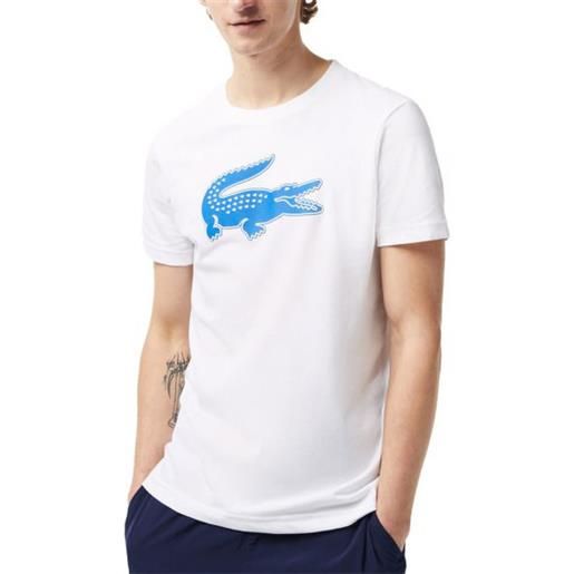 Lacoste maglietta Lacoste sport bianca logo blu