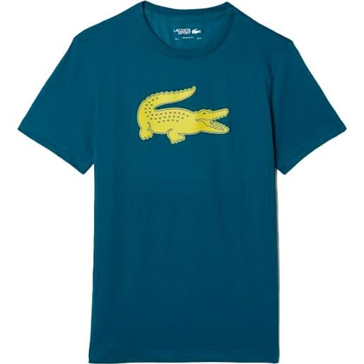 Lacoste maglietta Lacoste sport verde logo giallo