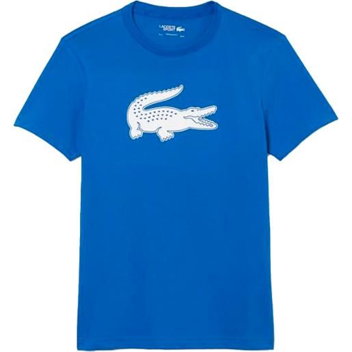Lacoste maglietta Lacoste sport azzurra logo bianco