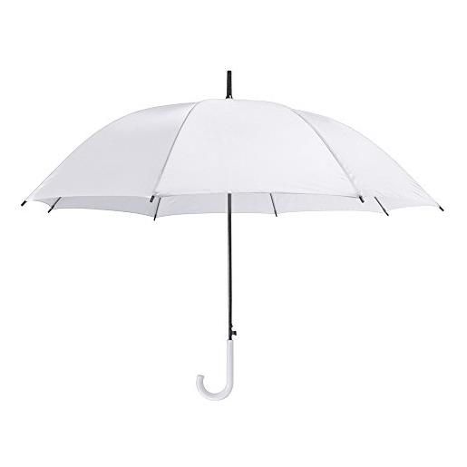 eBuyGB - ombrello pieghevole in plastica, per matrimonio, 86 cm, bianco, 86 cm, ombrello pieghevole