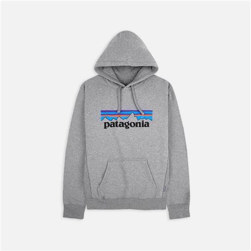 Patagonia p-6 logo uprisal hoodie gravel heather uomo