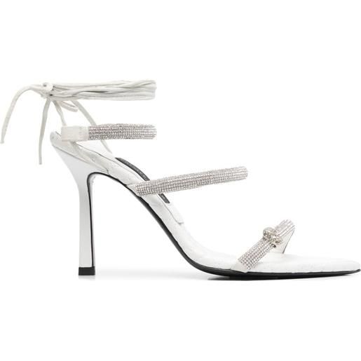 Philipp Plein sandali con cinturini 105mm - bianco