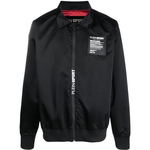 Plein Sport giacca-camicia con applicazione - nero