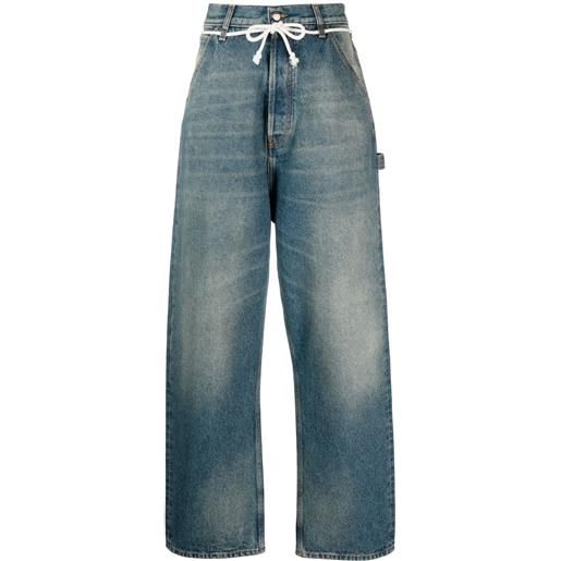 DARKPARK jeans boyfriend con effetto schiarito - blu