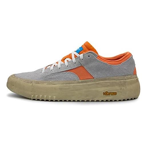BRANDBLACK scarpe modello bravo dirty | colore: orange grey | taglia 42 (ue) / 8.5 (us), ginnastica unisex-adulto, arancione, grigio, eu
