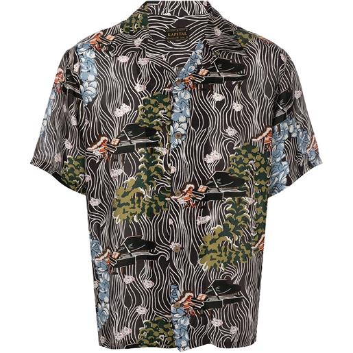 KAPITAL camicia piano aloha - nero