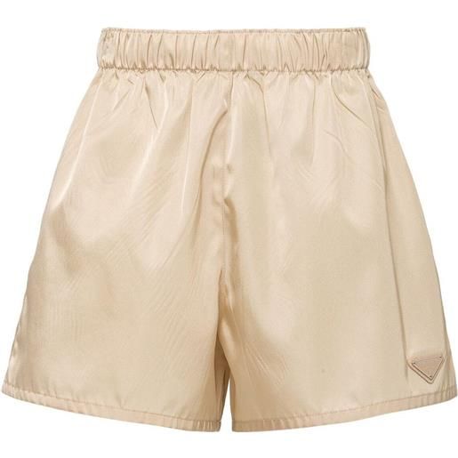 Prada shorts con logo - toni neutri