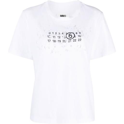 MM6 Maison Margiela t-shirt con stampa - bianco