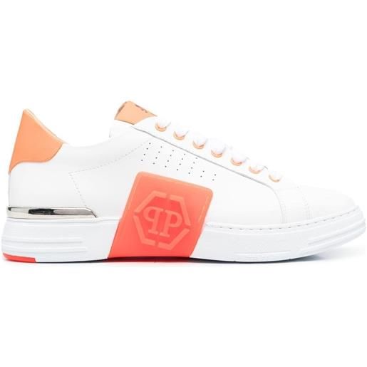Philipp Plein sneakers con applicazione logo - bianco