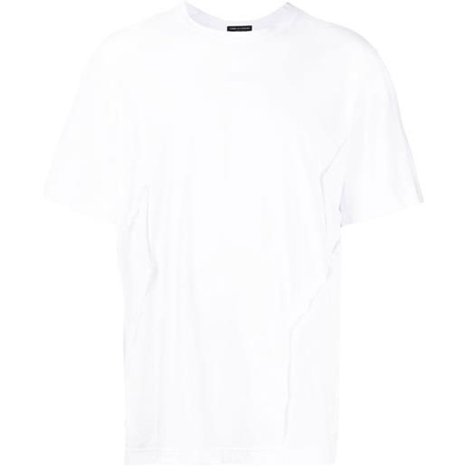 Comme des Garçons Homme Plus t-shirt con dettaglio cuciture - bianco