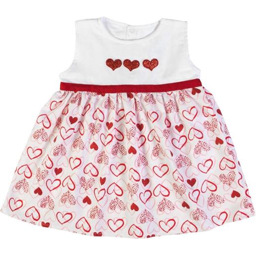 Fs - Baby vestito neonata bambina giro manica cotone `cuori`