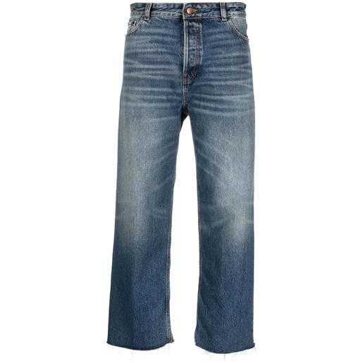 Haikure jeans crop dritti - blu
