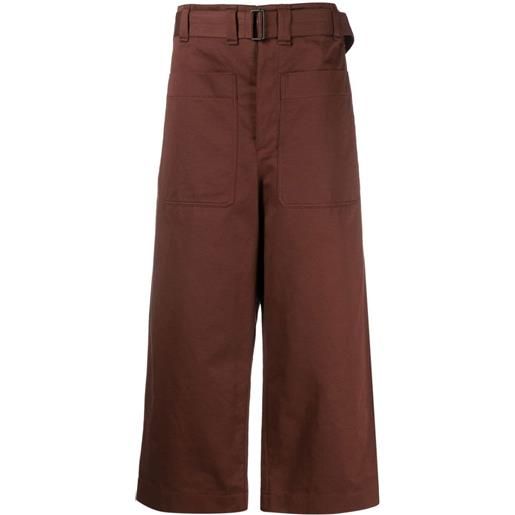 LEMAIRE pantaloni a gamba ampia - marrone
