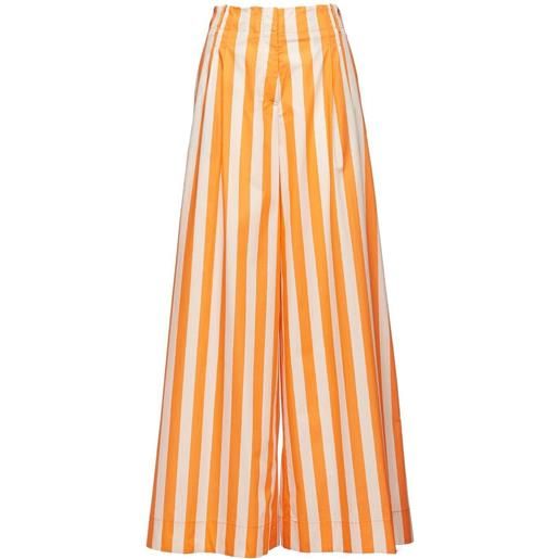 La DoubleJ pantaloni a righe verticali - arancione
