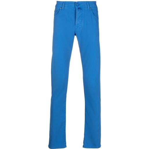 Jacob Cohën pantaloni slim con applicazione - blu