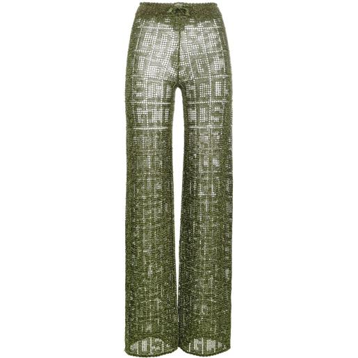 Gcds pantaloni a vita alta - verde