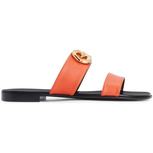 Giuseppe Zanotti sandali gregory con doppio cinturino - arancione