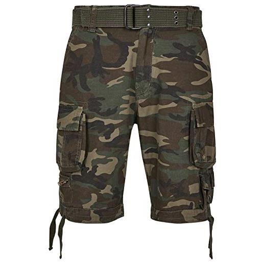 Brandit savage vintage shorts pantaloni cargo da uomo, woodland, 4xl
