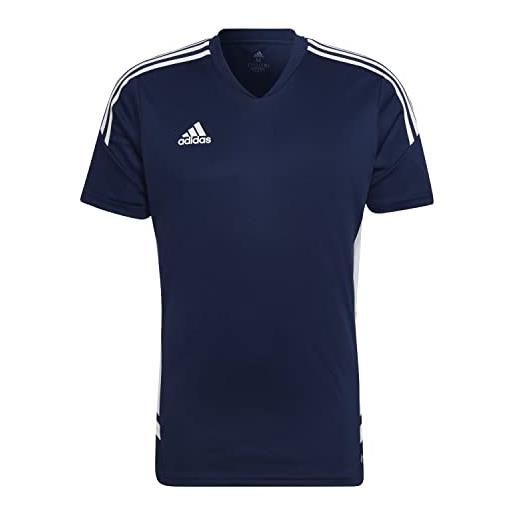 adidas uomo jersey (short sleeve) con22 jsy, team navy blue 2/white, ha6291, xs