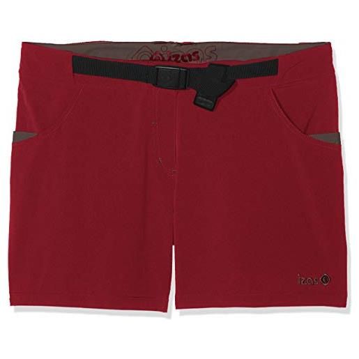 IZAS kea pantaloncini elasticizzati, donna, minerale rosso/grigio scuro, xs