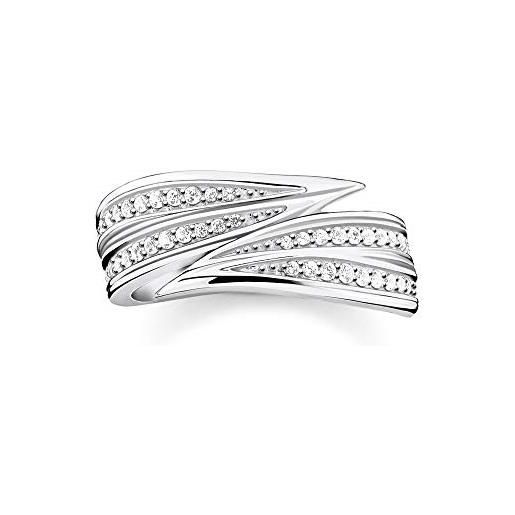 Thomas sabo anello donna argento 925, argento zirconia, cubica proiettile tr2283-051-14-52