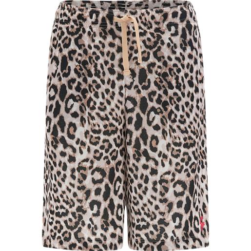 Freddy pantaloncini in french terry con stampa leopardata all over
