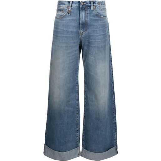 R13 jeans con risvolto - blu