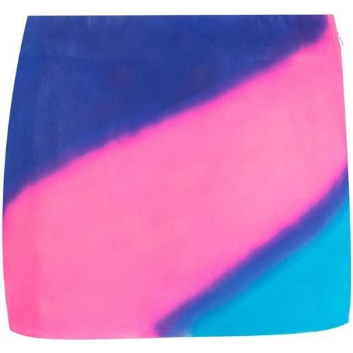 Retrofete minigonna leza con effetto sfumato - multicolore